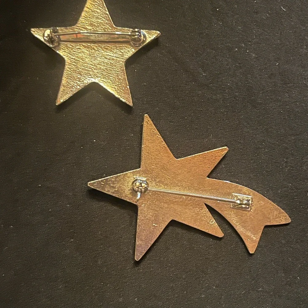 Star and Shooting Star Enamel Pins - Picture 2 of 4